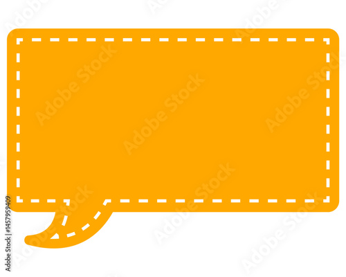 シンプルなカラーの吹き出し　四角形