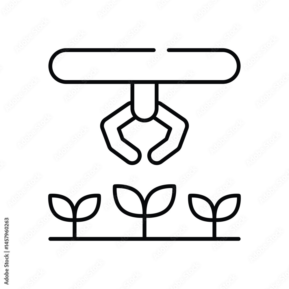 Robotic Arm vector icon stock illustration Robotic Arm vector icon stock illustration