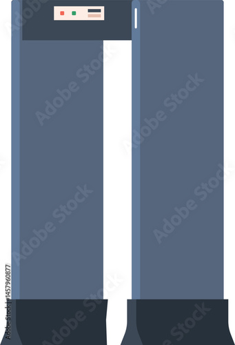 Empty airport boarding gate vector illustration