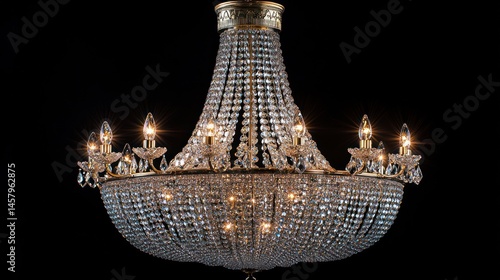 Elegant Crystal Chandelier: A Majestic Lighting Fixture