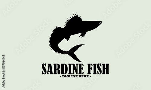 illustration sketch of sardine clean white background, sardine fish illustration vector design and sardine fish logo icon