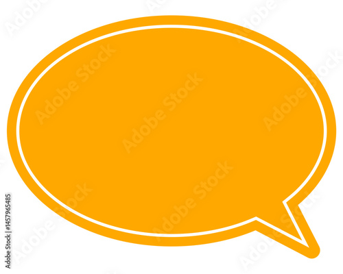 シンプルなカラーの吹き出し　丸形