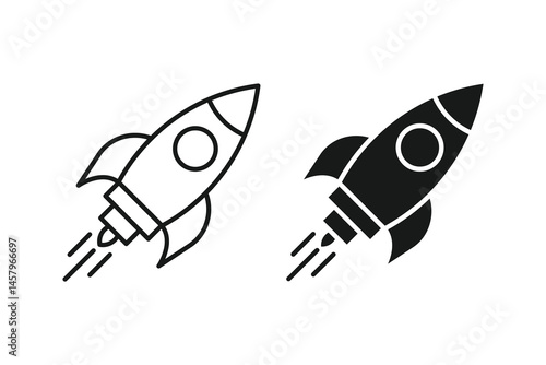 Rocket icon. Rocket launched icon vector.