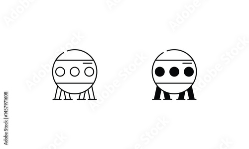 Observatory icons set vector stock illustration