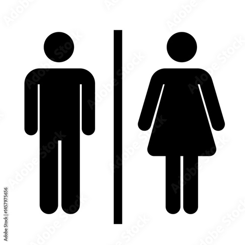 Unisex Restroom Icon – Gender Inclusive Toilet Symbol for Shared Facilities
