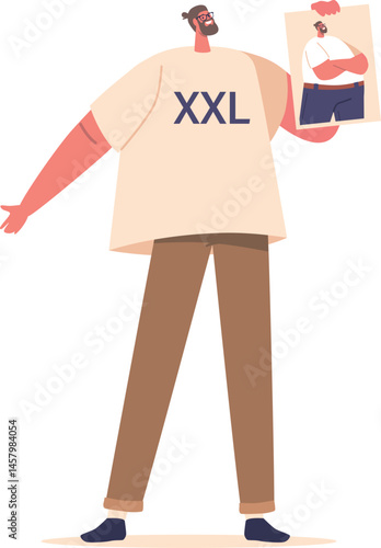 Man before after losing weight