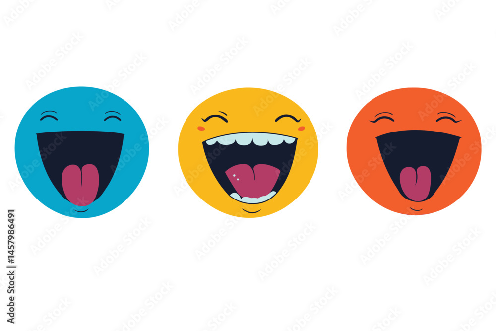 Fototapeta premium set of smiles