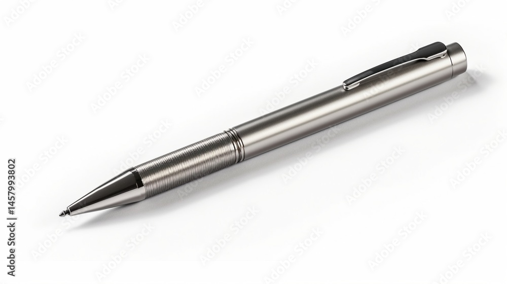 Metallic pen, angled view Metallic pen, angled view