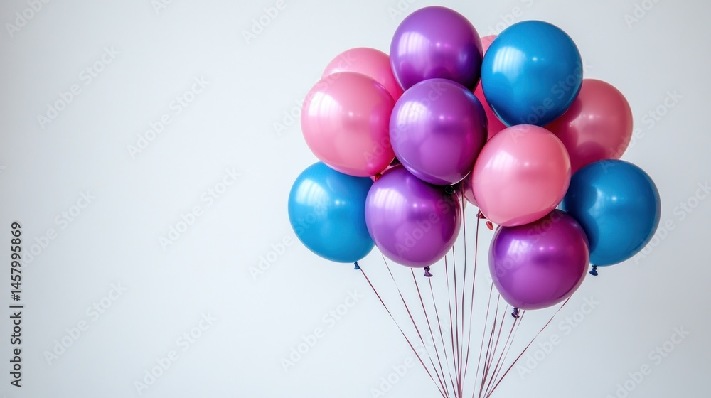 Festive Balloons with Vibrant Colors for Celebrations and Joyful Moments