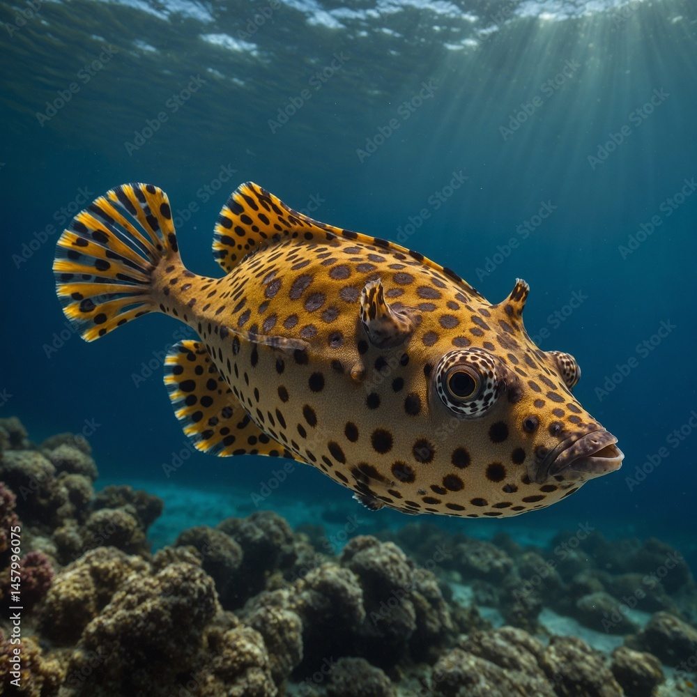 Fototapeta premium Boxfish’s Geometric Swim