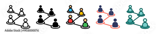 Connect People multiple icon