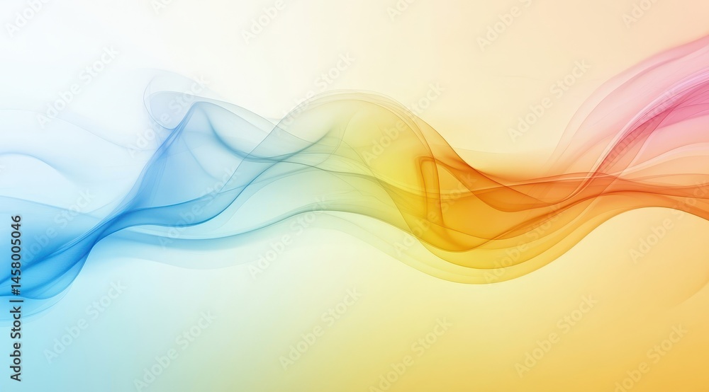 Abstract flowing colors. Soft, wavy lines of translucent, blended, pastel colors. Horizontal, smooth movement Abstract flowing colors. Soft, wavy lines of translucent, blended, pastel colors. Horizontal, smooth movement