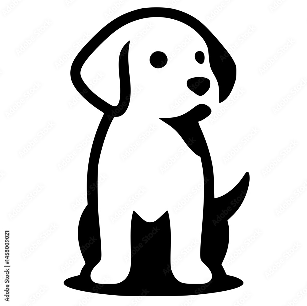 Obraz premium Silhouette of a puppy