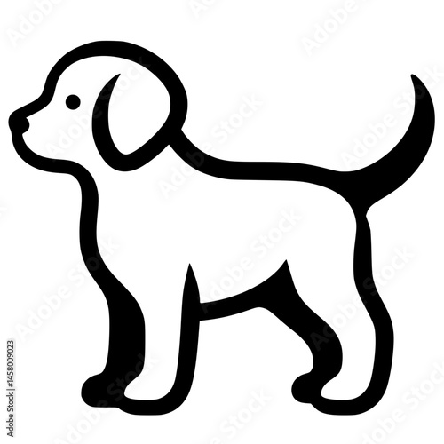 Silhouette of a puppy