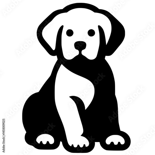 Silhouette of a puppy