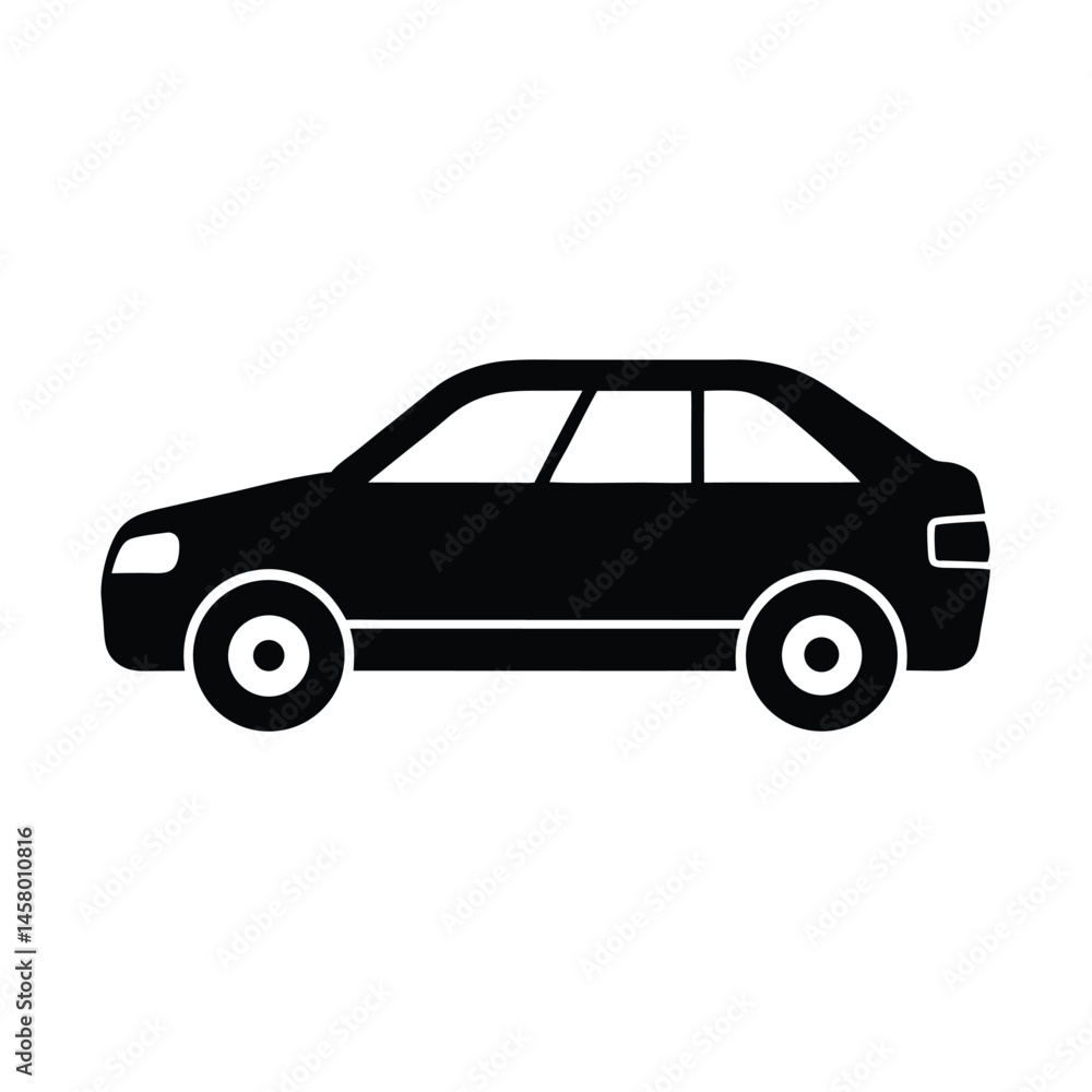 car side view stencil icon vector illustration car side view stencil icon vector illustration