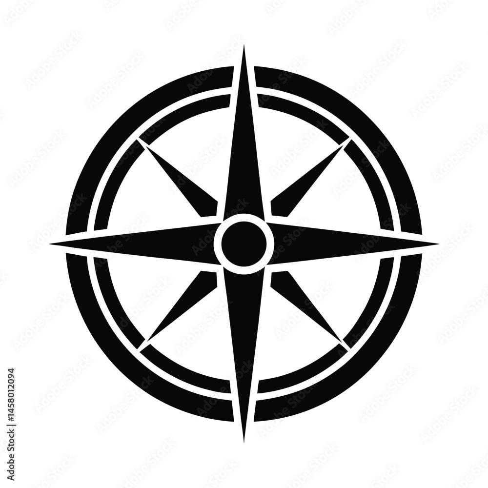 compass stencil icon vector illustration compass stencil icon vector illustration