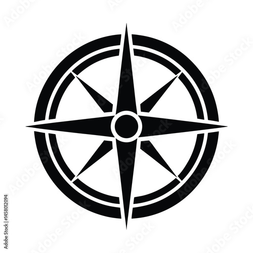 compass stencil icon vector illustration