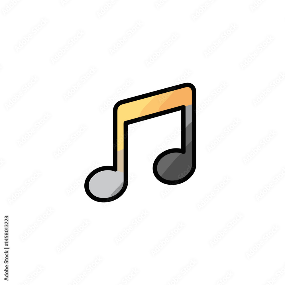 Musical Note Icon in Gradient Colors Representing Music Musical Note Icon in Gradient Colors Representing Music