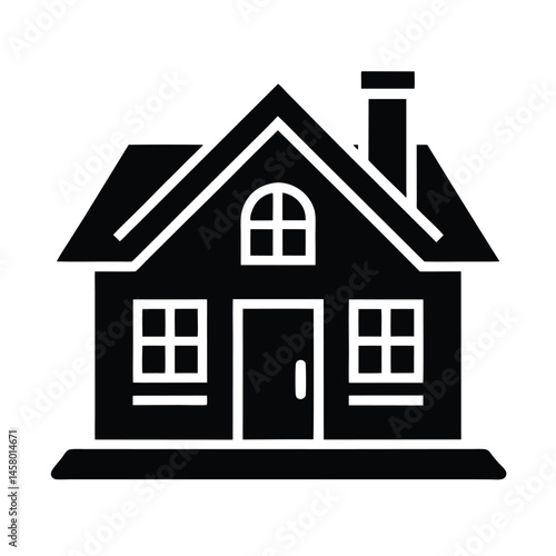 house stencil icon vector illustration