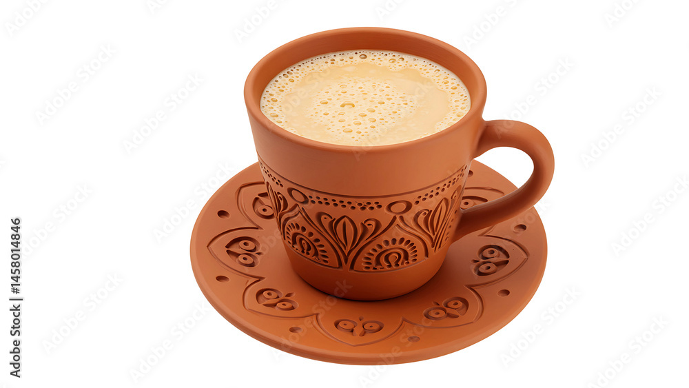 Clay Cup with Saucer Clay Cup with Saucer