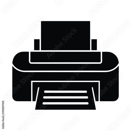 printer stencil icon vector illustration