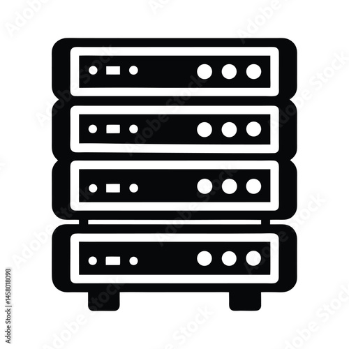 server rack icon vector illustration