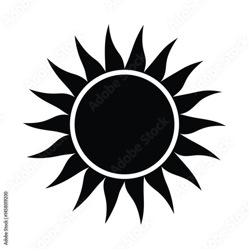 sun icon vector illustration