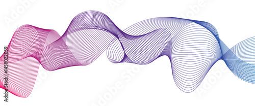 colorful abstract wave flow of blue purple and pink. Dinamic flowing wave lines design elemen soundwave pattern web header design, futuristic poster design element