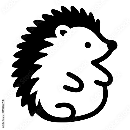 Cute hedgehog silhouette