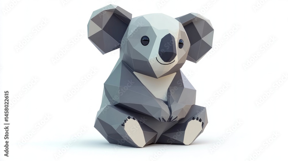 Cute koala, polygonal design Cute koala, polygonal design