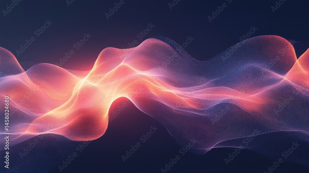 Obraz premium Abstract Light Digital Background, Generative AI