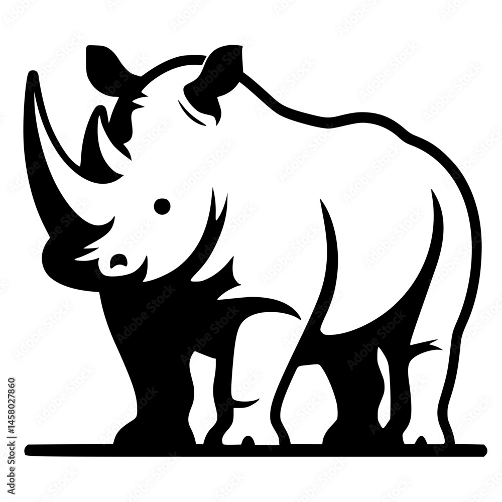 Fototapeta premium Silhouette of a rhinoceros