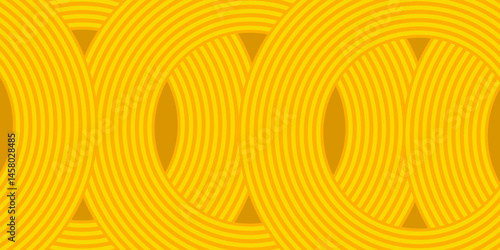 Pasta background, spaghetti abstract geometric pattern. Yellow macaroni poster. Abstract wavy pattern. Modern