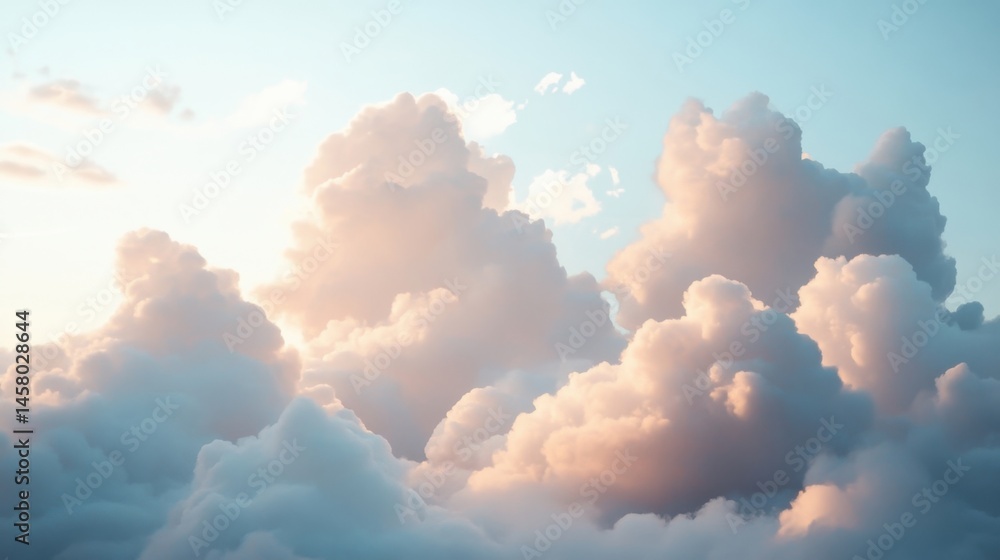 Soft Pink Clouds in the Sky at Sunset: A Serene Natural View of the Sky and Clouds Soft Pink Clouds in the Sky at Sunset: A Serene Natural View of the Sky and Clouds
