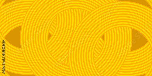 Pasta background, spaghetti abstract geometric pattern. Yellow macaroni poster. eps 10