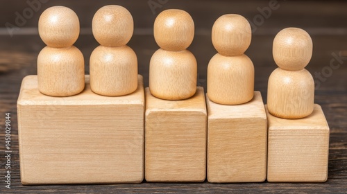 Group of wooden people representing investment syndicate structures and collaborative funding solutions for growth