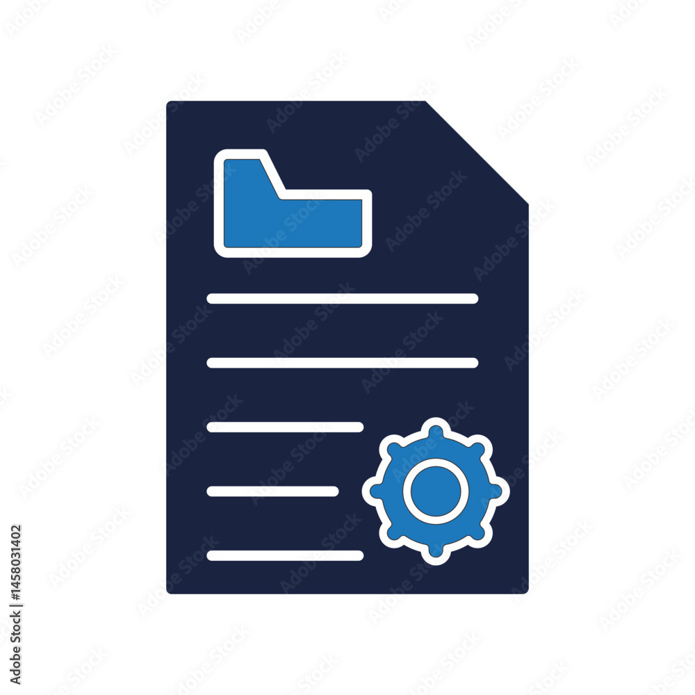 Document Management icon style blue Document Management icon style blue