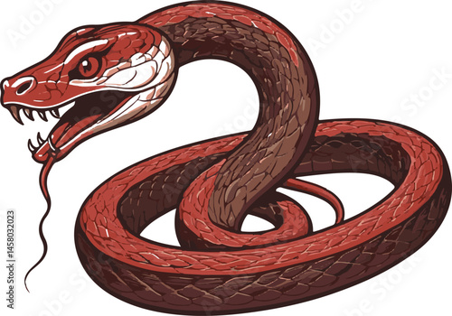 snake on white background