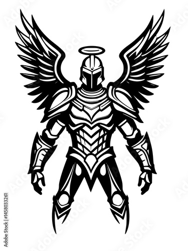 Obraz na płótnie angel and wings, isolated on white background, illustration w salonie