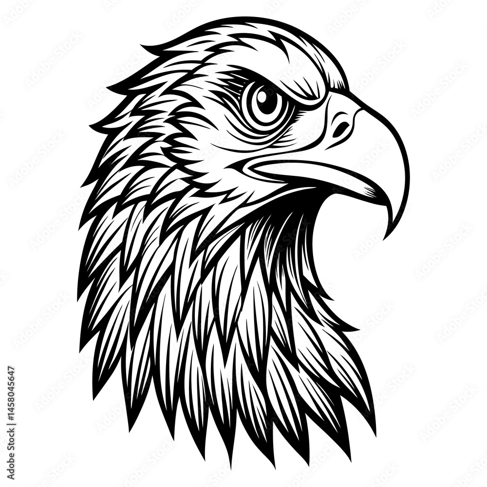 Obraz premium Eagle head silhouette image