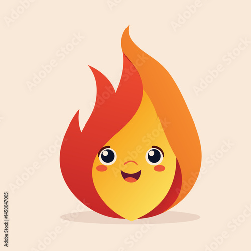 Adorable Fire Characters – Kawaii Flame Emoji & Mascot Set
