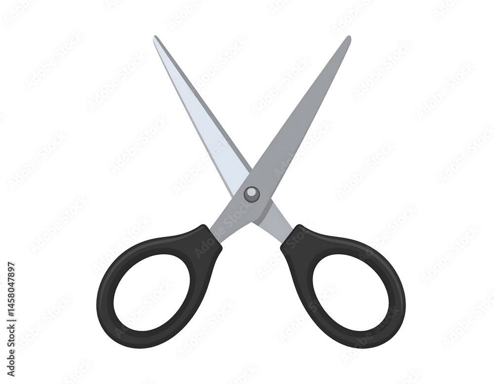 Sharp Scissors Isolated on White Background Illustration Sharp Scissors Isolated on White Background Illustration