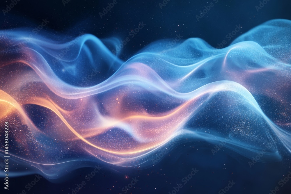 Abstract Waves Digital Background, Generative AI Abstract Waves Digital Background, Generative AI