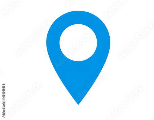 Free Download Simple Blue Location Pin Icon Graphic Design Element - GFXLoad