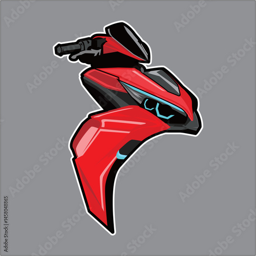 scooters logo red for helm,body,laptop,and etc