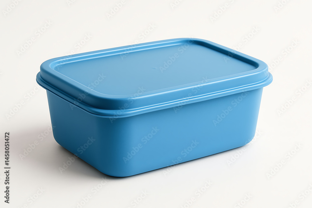 A vibrant blue plastic food container with a secure lid, ideal for meal prep or food storage. Its sleek design makes it a modern kitchen essential for organizing leftovers. A vibrant blue plastic food container with a secure lid, ideal for meal prep or food storage. Its sleek design makes it a modern kitchen essential for organizing leftovers.