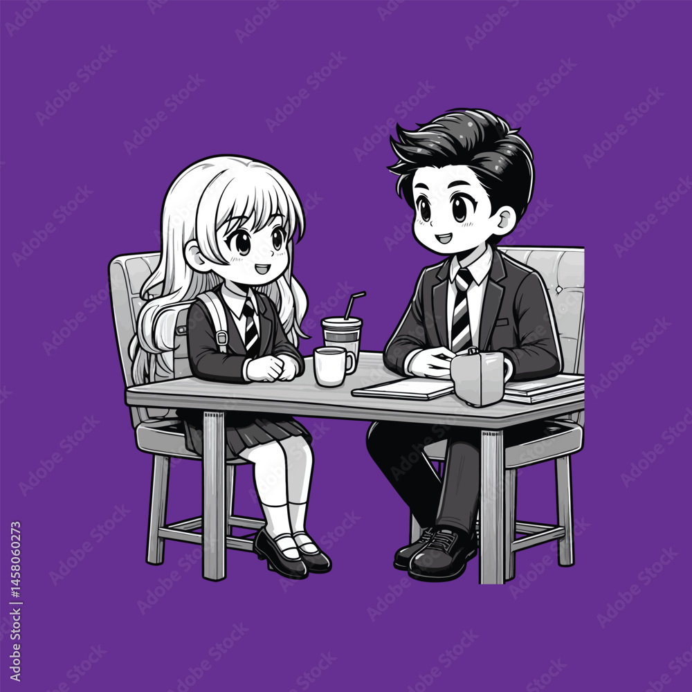 Corporate Brainstorming Session Around Round Table | Business Illustration Corporate Brainstorming Session Around Round Table | Business Illustration