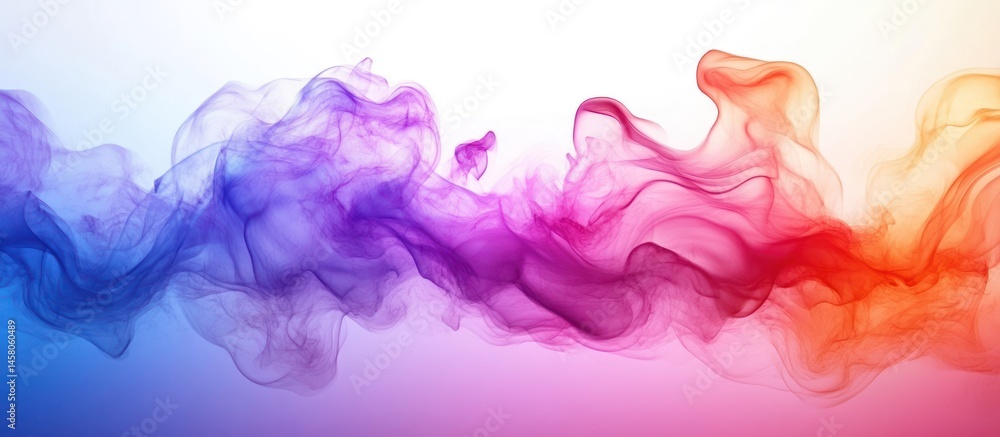 Abstract Colorful Smoke Effect on White Background Abstract Colorful Smoke Effect on White Background