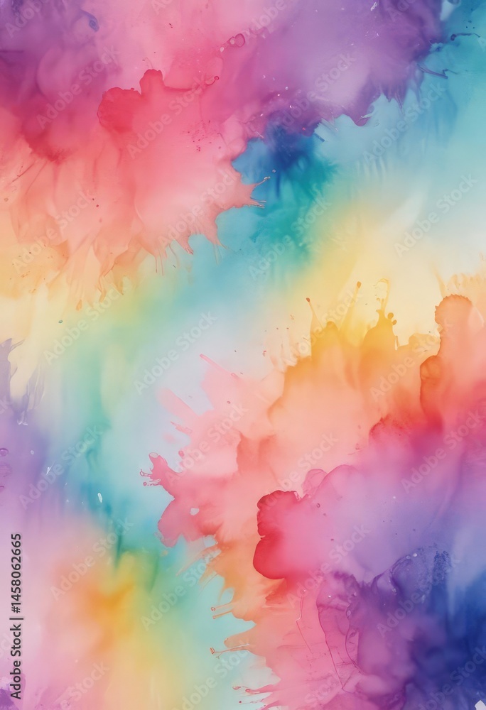 Obraz premium Set of colorful watercolor backgrounds for print design , wash, vivid, colorful